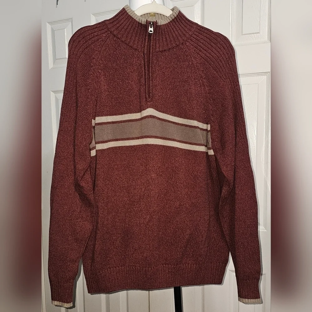 Columbia Men's 1/4 Zip Long Sleeve Pullover Sweater Sz L